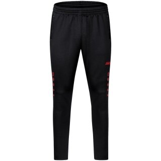 JAKO Trainingshose Pant Challenge (Double-Stretch-Knit, atmungsaktiv, hoher Tragekomfort) lang schwarz/rot Kinder