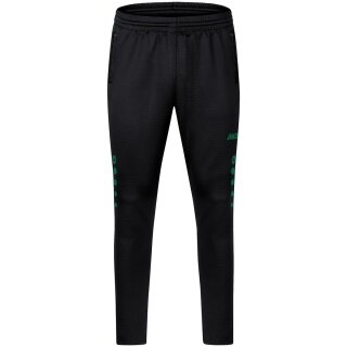 JAKO Trainingshose Pant Challenge (Double-Stretch-Knit, atmungsaktiv, hoher Tragekomfort) lang schwarz/grün Kinder