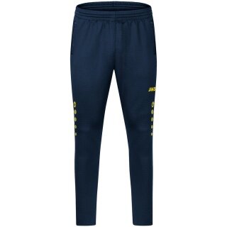 JAKO Trainingshose Pant Challenge (Double-Stretch-Knit, atmungsaktiv, hoher Tragekomfort) lang dunkelblau/gelb Kinder
