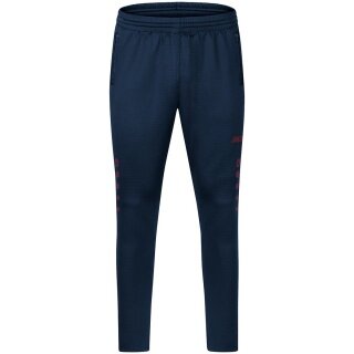 JAKO Trainingshose Pant Challenge (Double-Stretch-Knit, atmungsaktiv, hoher Tragekomfort) lang dunkelblau/rot Kinder