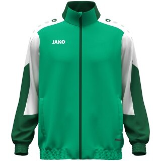 JAKO Trainingsjacke (Webjacke) Dynamic - Stretch-Micro-Twill - grün/weiss/dunkelgrün Herren