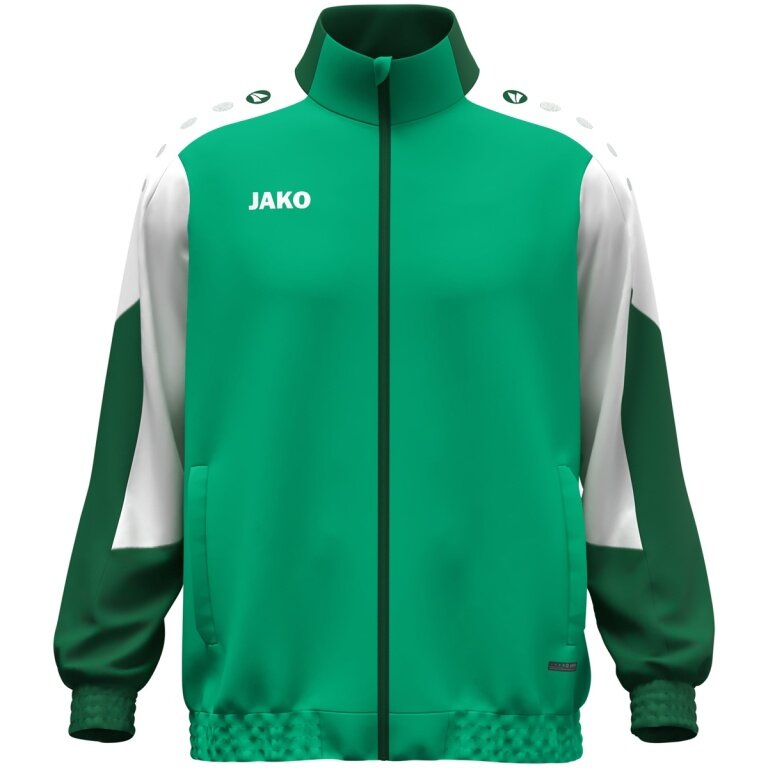 JAKO Trainingsjacke (Webjacke) Dynamic - Stretch-Micro-Twill - grün/weiss/dunkelgrün Herren