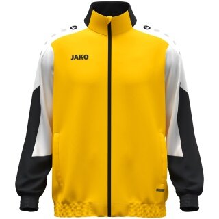 JAKO Trainingsjacke (Webjacke) Dynamic - Stretch-Micro-Twill - gelb/weiss/schwarz Herren