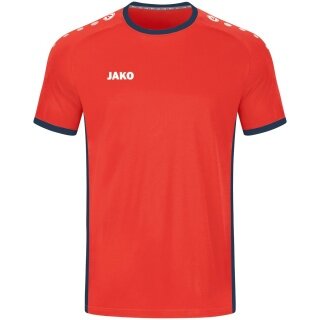 JAKO Sport-Tshirt Trikot Primera Kurzarm (schlichtes Design, Polyester-Interlock) orange/navy Kinder