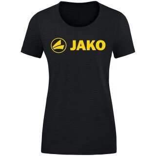 JAKO Freizeit-Shirt Promo (Bio-Baumwolle) schwarzmeliert/gelb Damen