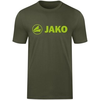 JAKO Freizeit-Tshirt Promo (Bio-Baumwolle) khaki/neongrün Herren