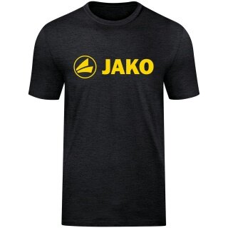 JAKO Freizeit-Tshirt Promo (Bio-Baumwolle) schwarzmeliert/gelb Herren