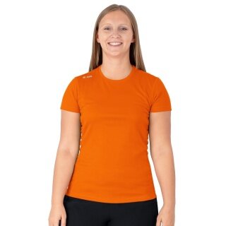 JAKO Lauf-Tshirt Run 2.0 (Polyester-Micro-Mesh, atmungsaktiv) neonorange Damen