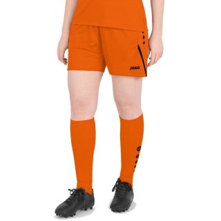 JAKO Sporthose Short Challenge (Polyester-Interlock, ohne Innenslip) kurz orange Damen