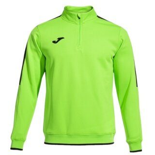 Joma Pullover Olimpiada Sweatshirt (Half-Zip, 100% Polyester) neongrün Herren