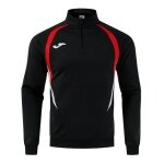 Joma Langarmshirt Championship 20 Sweatshirt (1/4 Zip, bequem, rec. Polyester) schwarz/rot Herren