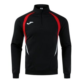Joma Langarmshirt Championship 20 Sweatshirt (1/4 Zip, bequem, rec. Polyester) schwarz/rot Herren