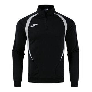 Joma Langarmshirt Championship 20 Sweatshirt (1/4 Zip, bequem, rec. Polyester) schwarz/grau Herren