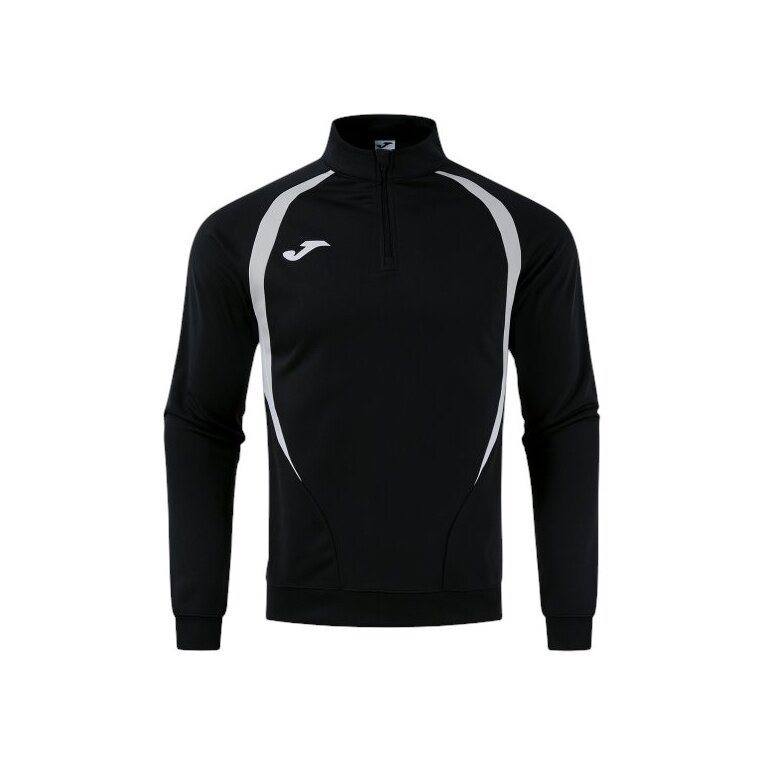 Joma Langarmshirt Championship 20 Sweatshirt (1/4 Zip, bequem, rec. Polyester) schwarz/grau Herren