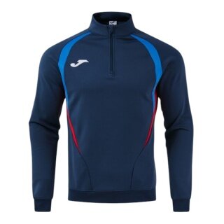 Joma Langarmshirt Championship 20 Sweatshirt (1/4 Zip, bequem, rec. Polyester) dunkelblau/royalblau Herren