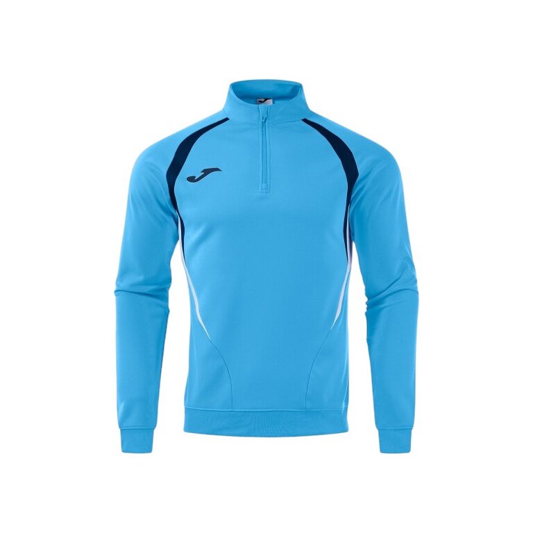 Joma Langarmshirt Championship 20 Sweatshirt (1/4 Zip, bequem, rec. Polyester) hellblau/dunkelblau Herren