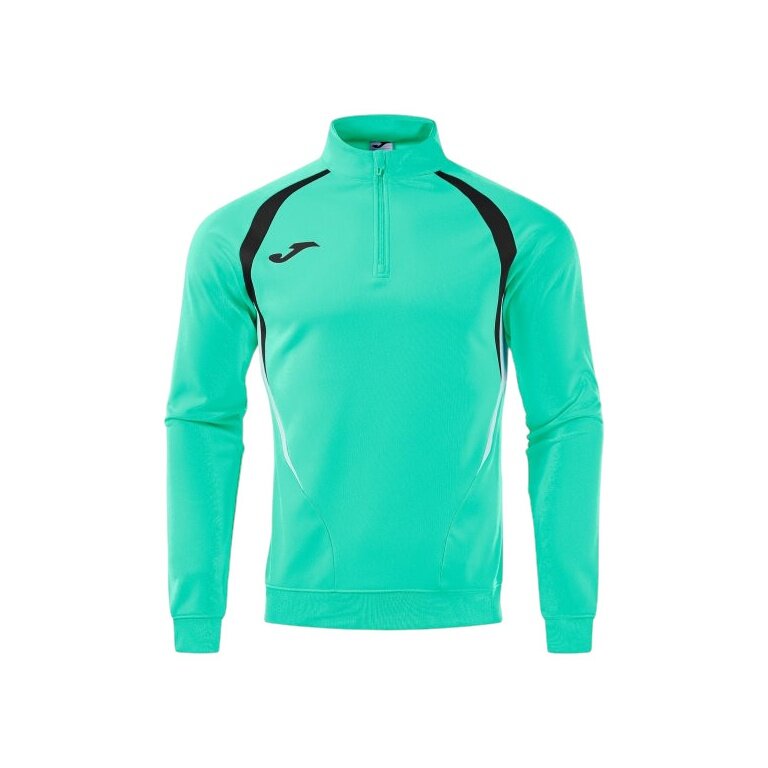 Joma Langarmshirt Championship 20 Sweatshirt (1/4 Zip, bequem, rec. Polyester) mintgrün/schwarz Herren
