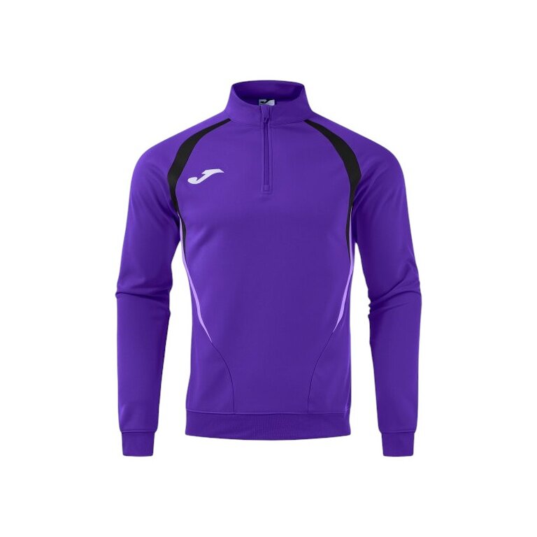 Joma Langarmshirt Championship 20 Sweatshirt (1/4 Zip, bequem, rec. Polyester) violett/schwarz Herren