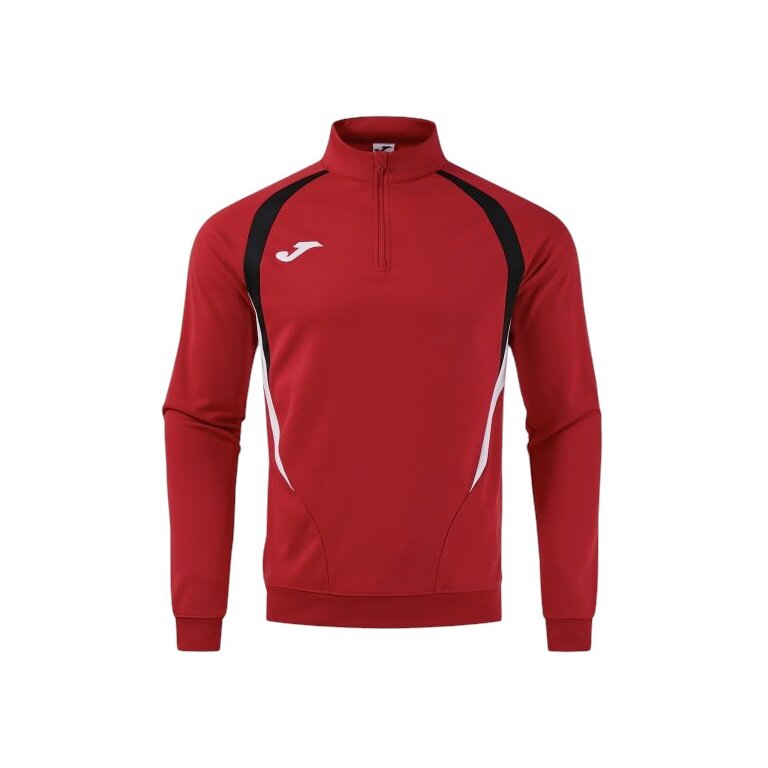 Joma Langarmshirt Championship 20 Sweatshirt (1/4 Zip, bequem, rec. Polyester) rot/schwarz Herren