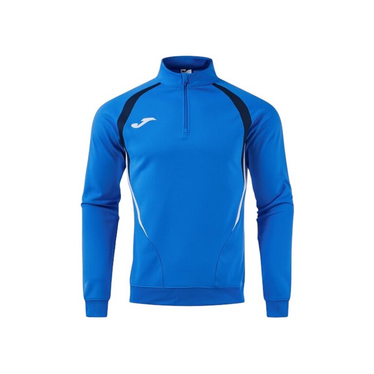 Joma Langarmshirt Championship 20 Sweatshirt (1/4 Zip, bequem, rec. Polyester) royalblau/dunkelblau Herren