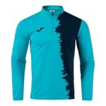 Joma Langarmshirt Picacho City Sweatshirt (1/4 Zip, strapazierfähig, bequeme Passform) türkis/dunkelblau Herren