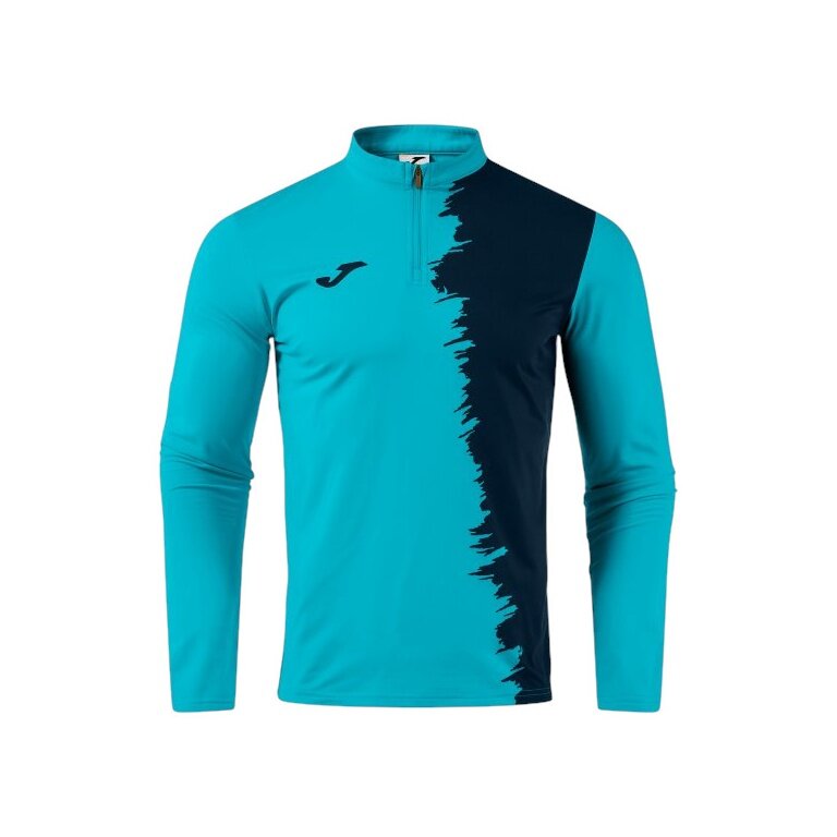 Joma Langarmshirt Picacho City Sweatshirt (1/4 Zip, strapazierfähig, bequeme Passform) türkis/dunkelblau Herren