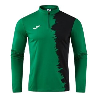 Joma Langarmshirt Picacho City Sweatshirt (1/4 Zip, strapazierfähig, bequeme Passform) grün/schwarz Herren
