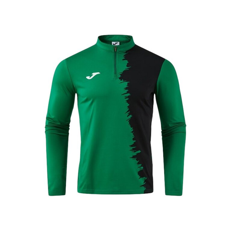 Joma Langarmshirt Picacho City Sweatshirt (1/4 Zip, strapazierfähig, bequeme Passform) grün/schwarz Herren