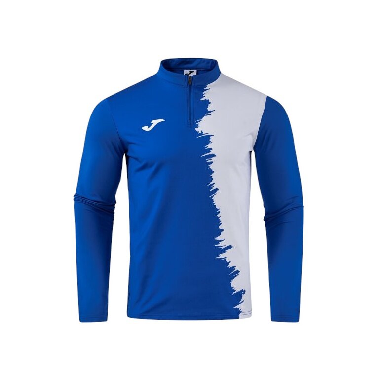 Joma Langarmshirt Picacho City Sweatshirt (1/4 Zip, strapazierfähig, bequeme Passform) royalblau/weiss Herren