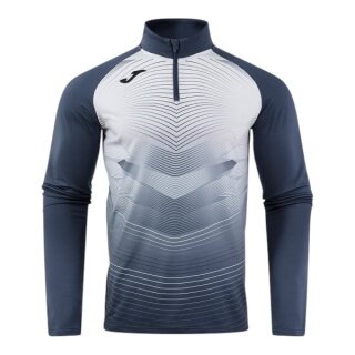 Joma Lauf-Langarmshirt Elite XII Sweatshirt (optimale Bewegungsfreiheit, 1/4 Zip) grau Herren