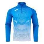 Joma Lauf-Langarmshirt Elite XII Sweatshirt (optimale Bewegungsfreiheit, 1/4 Zip) blau Herren