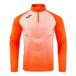 Joma Lauf-Langarmshirt Elite XII Sweatshirt (optimale Bewegungsfreiheit, 1/4 Zip) orange Herren