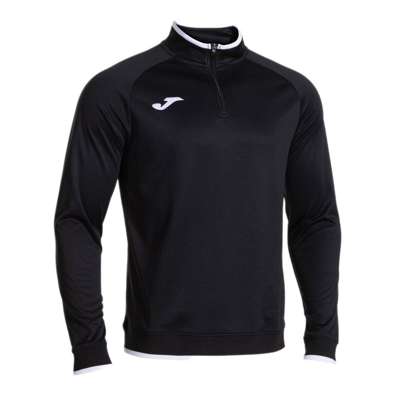 Joma Pullover Combi Premium Sweatshirt (Half-Zip, Stehkragen) schwarz/weiss Herren