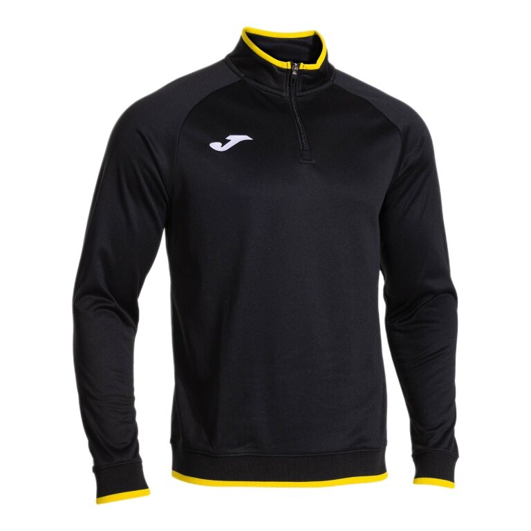 Joma Pullover Combi Premium Sweatshirt (Half-Zip, Stehkragen) schwarz/gelb Herren