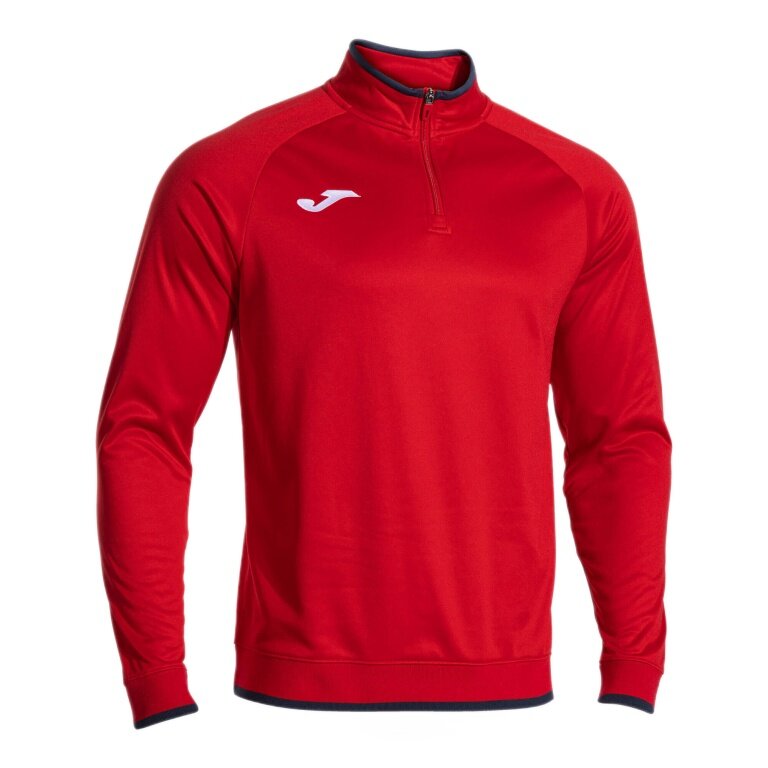 Joma Pullover Combi Premium Sweatshirt (Half-Zip, Stehkragen) rot/navyblau Herren