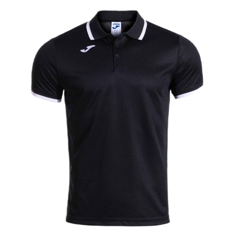 Joma Sport-Polo Combi Premium (komfortable Passform, atmungsaktiv) schwarz/weiss Herren