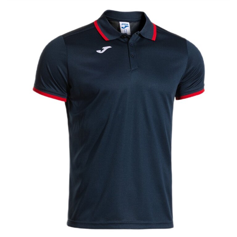 Joma Sport-Polo Combi Premium (komfortable Passform, atmungsaktiv) navy/rot Herren