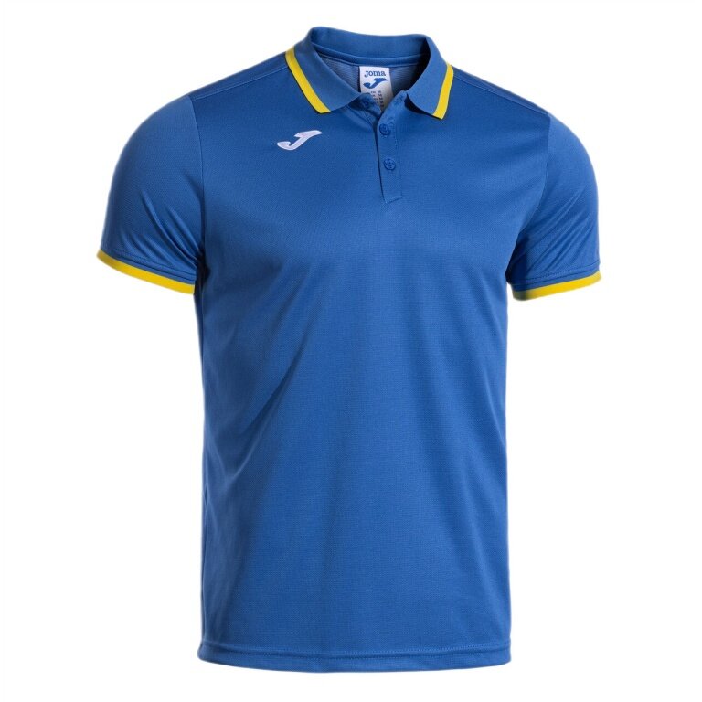 Joma Sport-Polo Combi Premium (komfortable Passform, atmungsaktiv) royalblau/gelb Herren