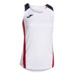 Joma Sport-Tank Top Montreal (100% Polyester) weiss/rot/navy Damen