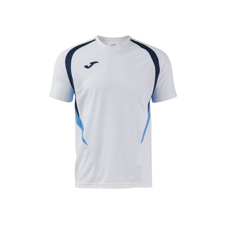 Joma Sport-Tshirt Championship 20 (hoher Tragekomfort, rec. Polyester) weiss/hellblau Herren