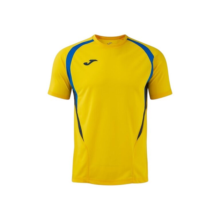 Joma Sport-Tshirt Championship 20 (hoher Tragekomfort, rec. Polyester) gelb/royalblau Herren