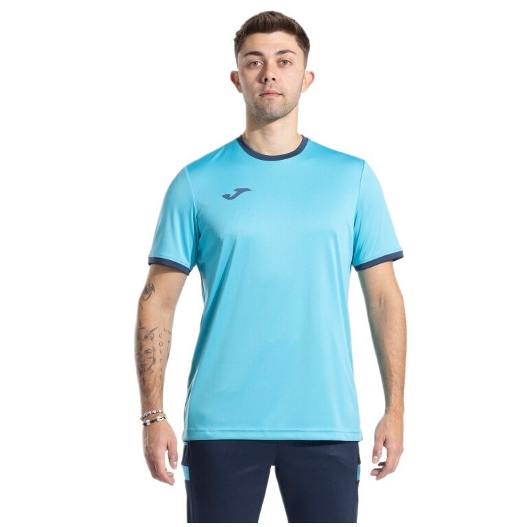 Joma Sport-Tshirt Combi Premium (100% Polyester, atmungsaktiv) türkisblau Herren