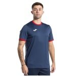 Joma Sport-Tshirt Combi Premium (100% Polyester, atmungsaktiv) navy/rot Herren