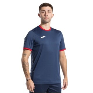 Joma Sport-Tshirt Combi Premium (100% Polyester, atmungsaktiv) navy/rot Herren