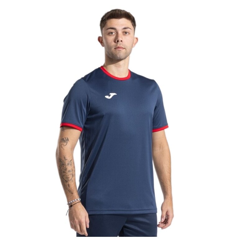 Joma Sport-Tshirt Combi Premium (100% Polyester, atmungsaktiv) navy/rot Herren