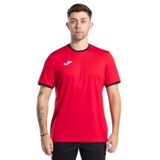 Joma Sport-Tshirt Combi Premium (100% Polyester, atmungsaktiv) rot/schwarz Herren