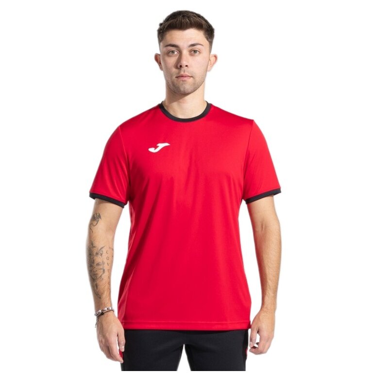 Joma Sport-Tshirt Combi Premium (100% Polyester, atmungsaktiv) rot/schwarz Herren