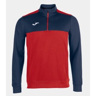 Joma Pullover Winner Sweatshirt (1/2 Zip, 100% Polyester) rot/marineblau Herren