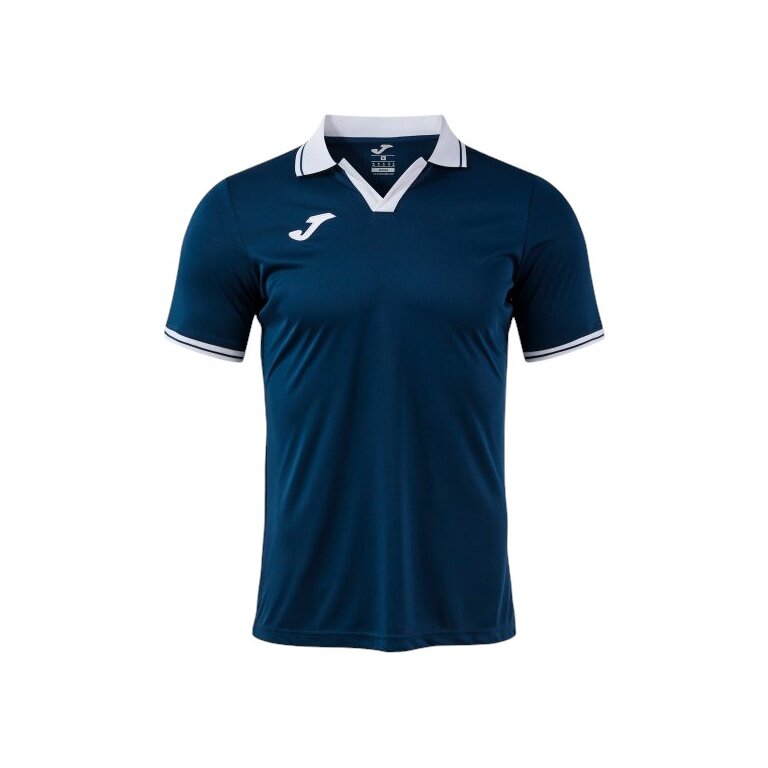 Joma Tennis-Polo Galaxy (100% rec. Polyester, leicht, atmungsaktiv) navyblau/weiss Herren