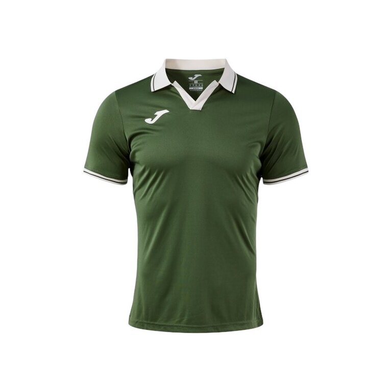 Joma Tennis-Polo Galaxy (100% rec. Polyester, leicht, atmungsaktiv) dunkelgrün/beige Herren